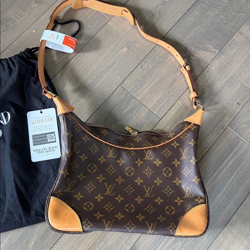 Louis Vuitton Monogram Boulogne Shoulder Bag - Brown/Gold Trim